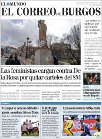 Portada de El Correo de Burgos (España)