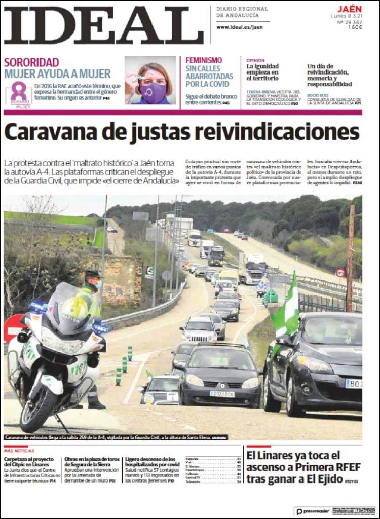 Portada de El Ideal de Jaén (España)