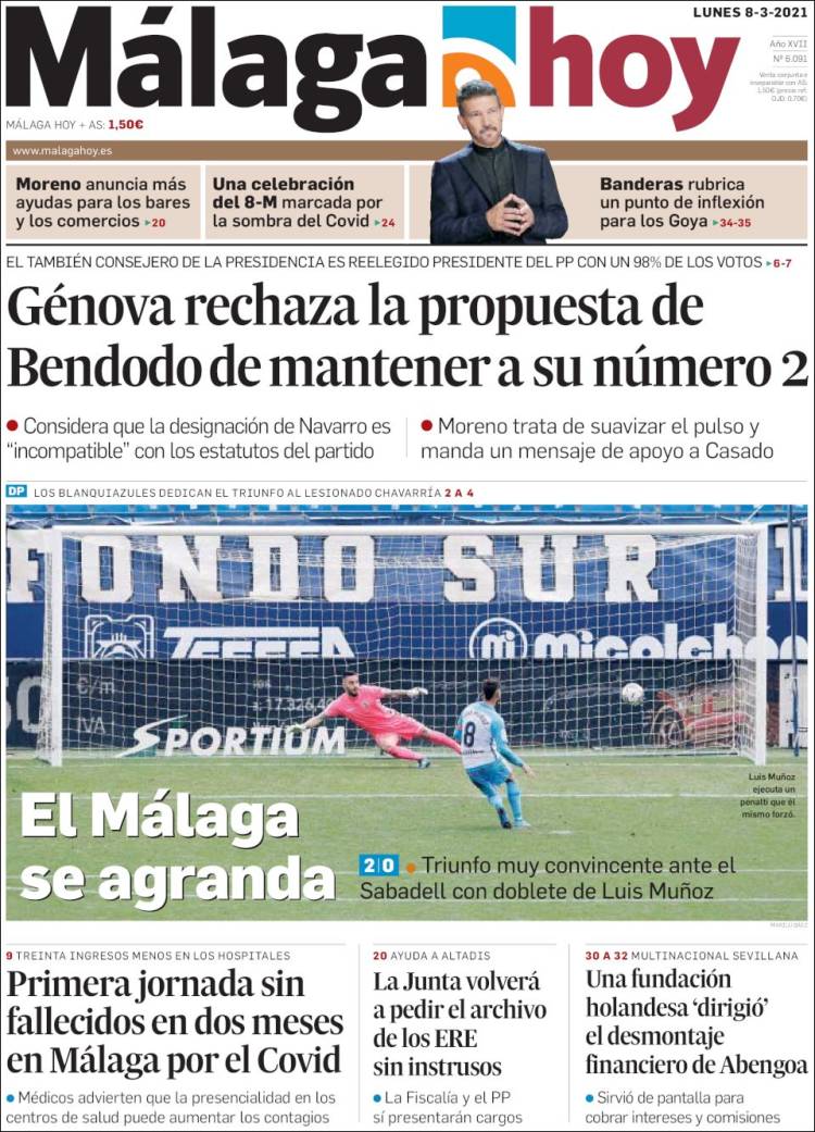 Portada de Málaga Hoy (España)