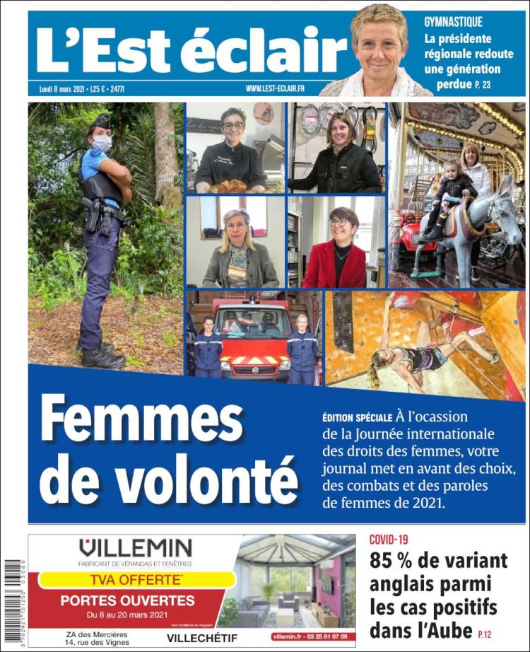 Portada de L'Est Eclair (Francia)