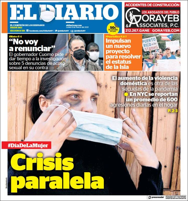 Portada de El Diario NY (USA)