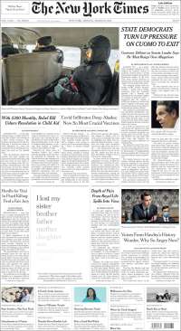 Portada de New York Times (USA)