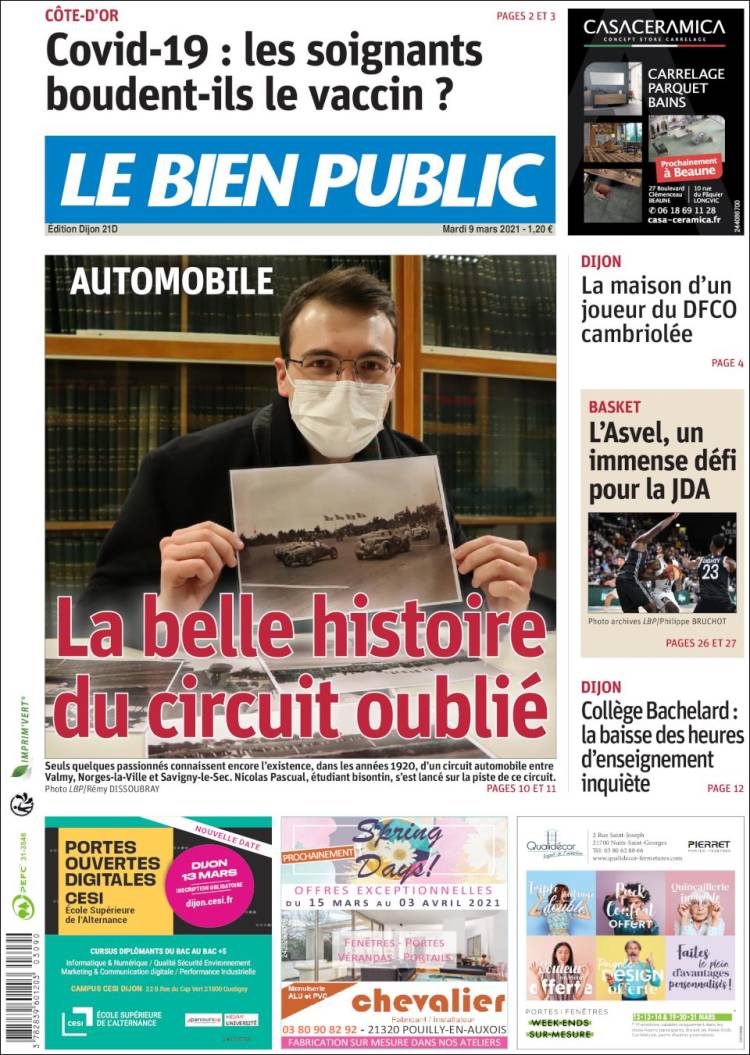 Portada de Le Bien Public (Francia)