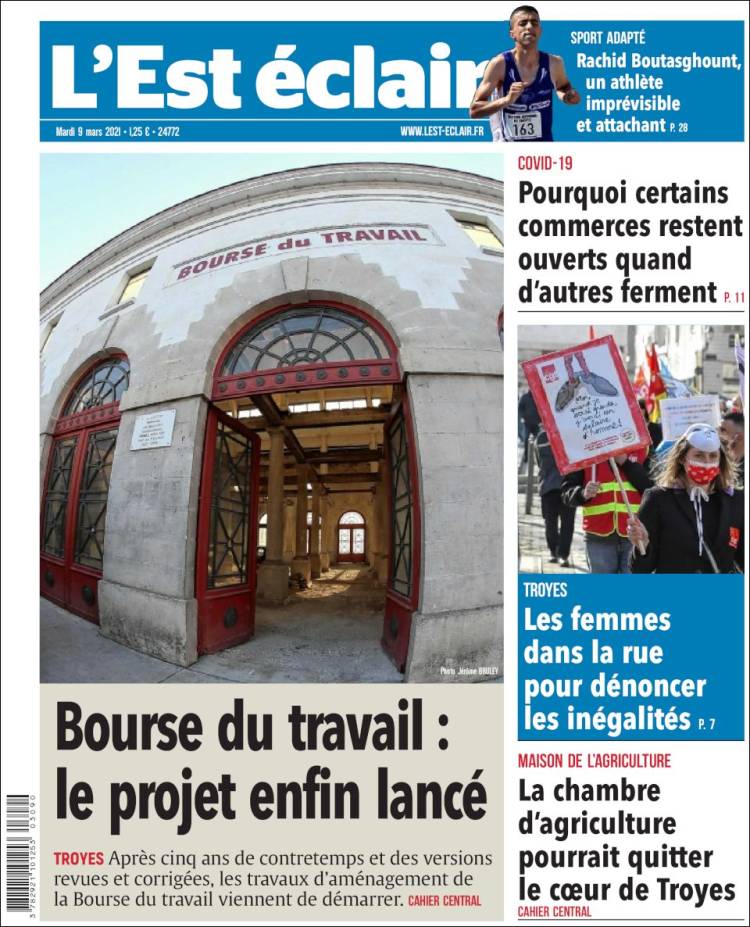 Portada de L'Est Eclair (Francia)