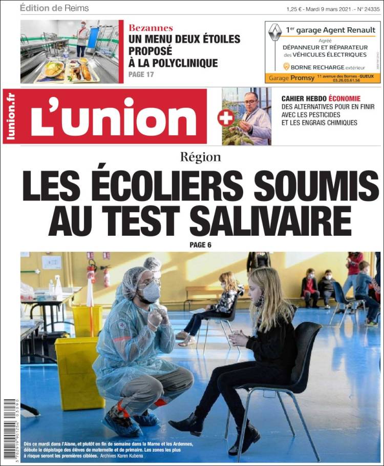 Portada de L'Union (Francia)