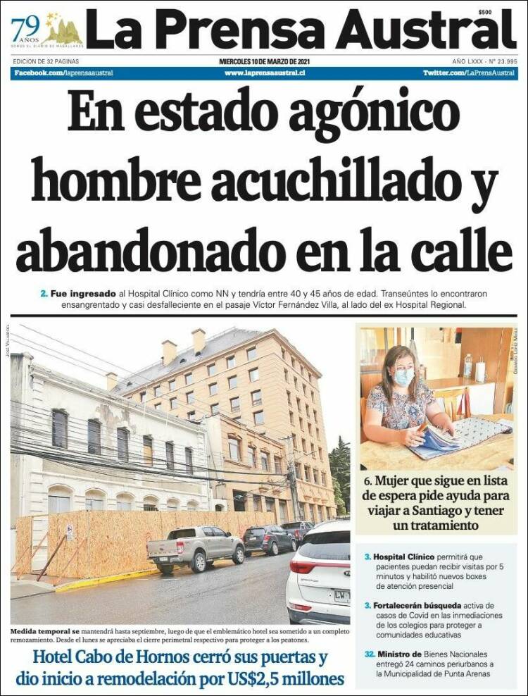 Portada de El Magallanes (Chile)