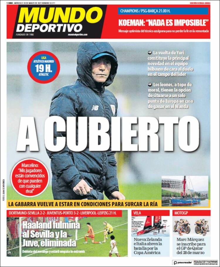 Portada de Mundo Deportivo Bizkaia (España)