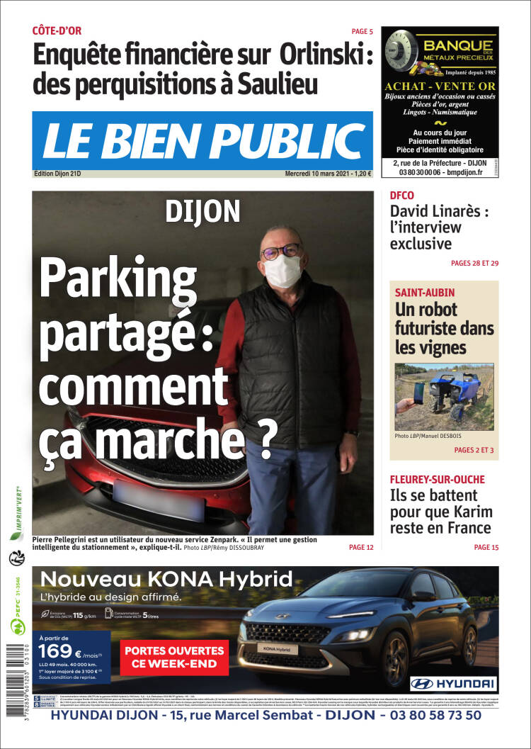 Portada de Le Bien Public (France)