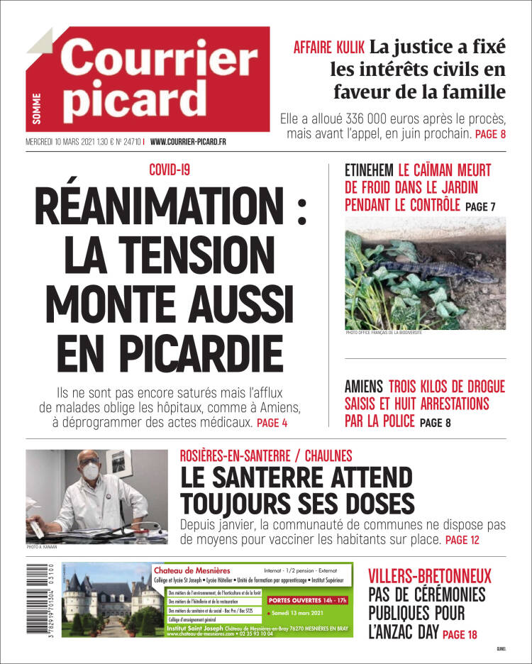 Portada de Courrier Picard (France)
