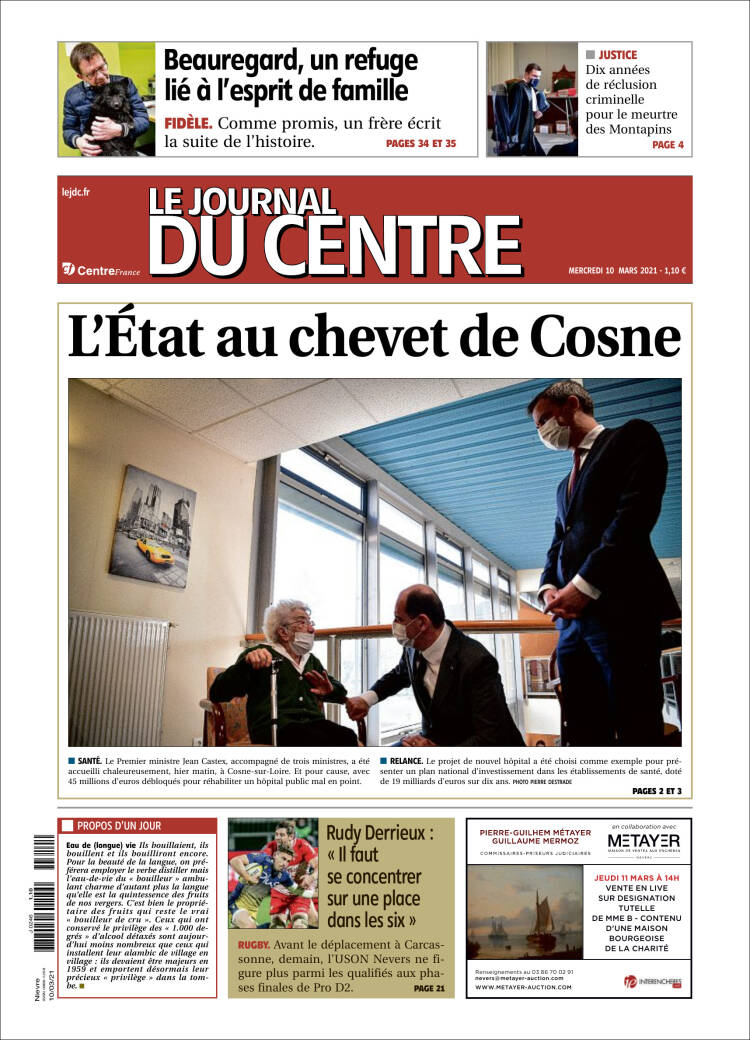 Portada de Le Journal du Centre (France)