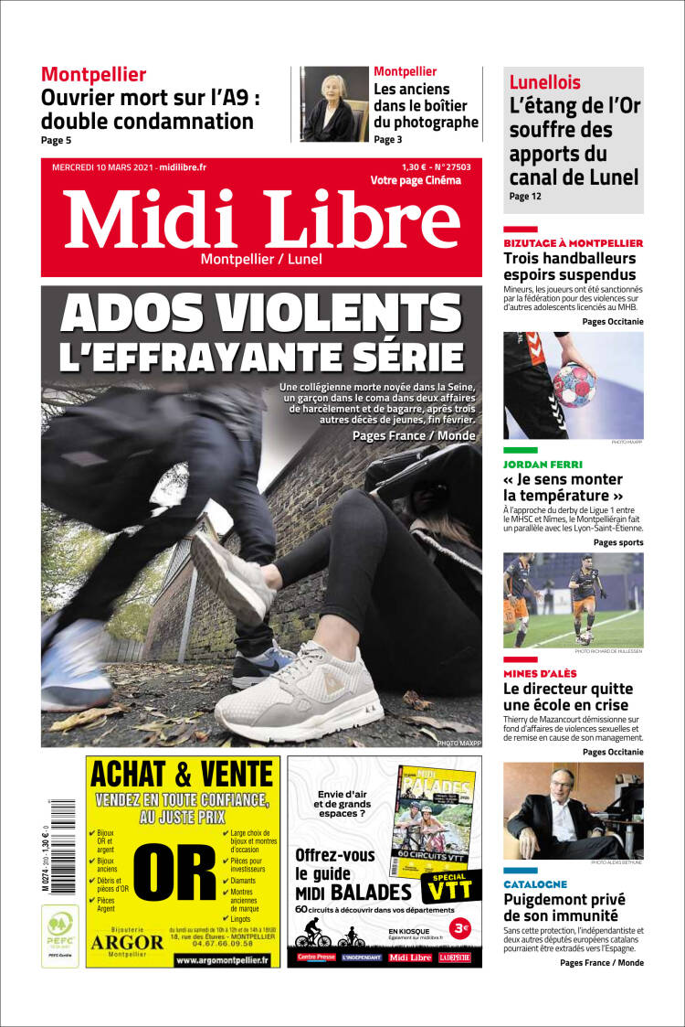 Portada de Midi Libre (France)