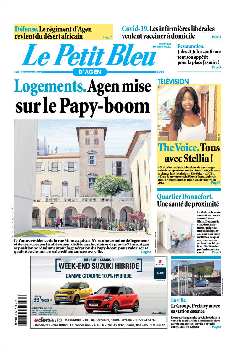 Portada de Le Petit Bleu (France)