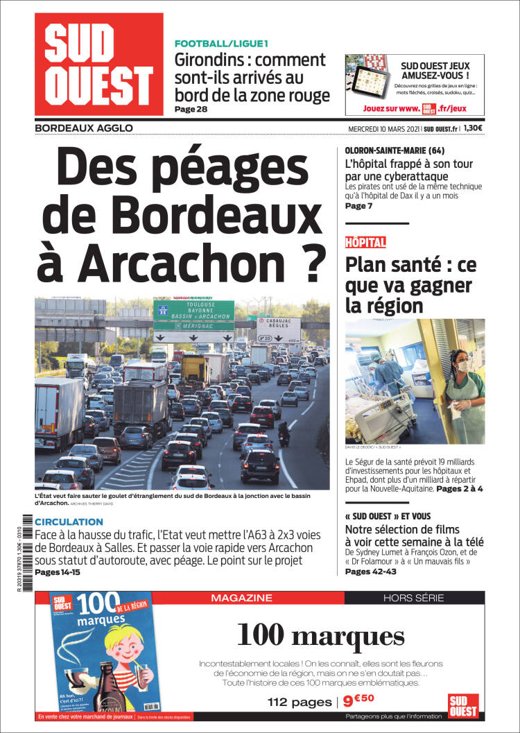 Portada de Sud Ouest (France)