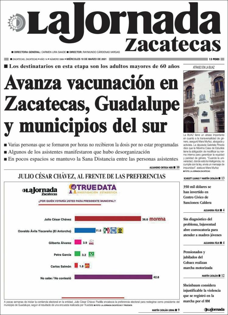 Portada de Jornada de Zacatecas (México)