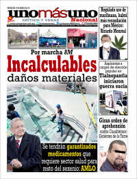 Portada de unomásuno (México)