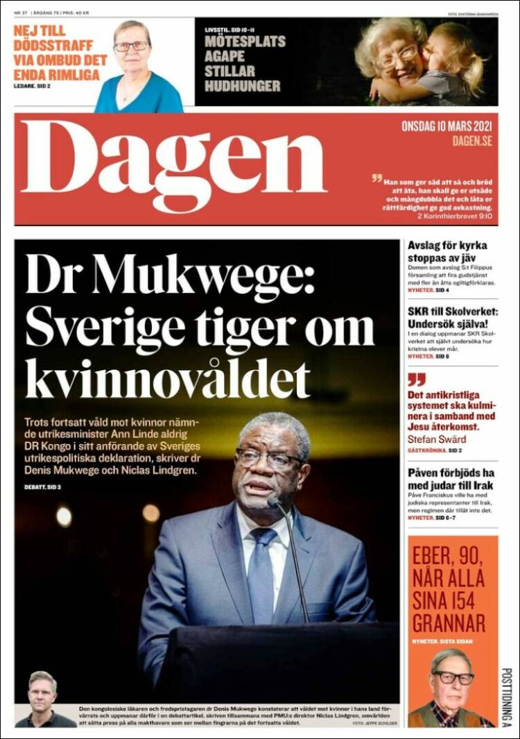 Portada de Dagen (Suecia)