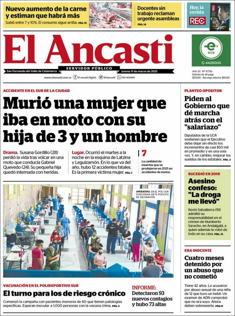 Portada de El Ancasti (Argentina)