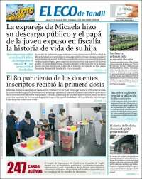 Portada de El Eco de Tandil (Argentina)