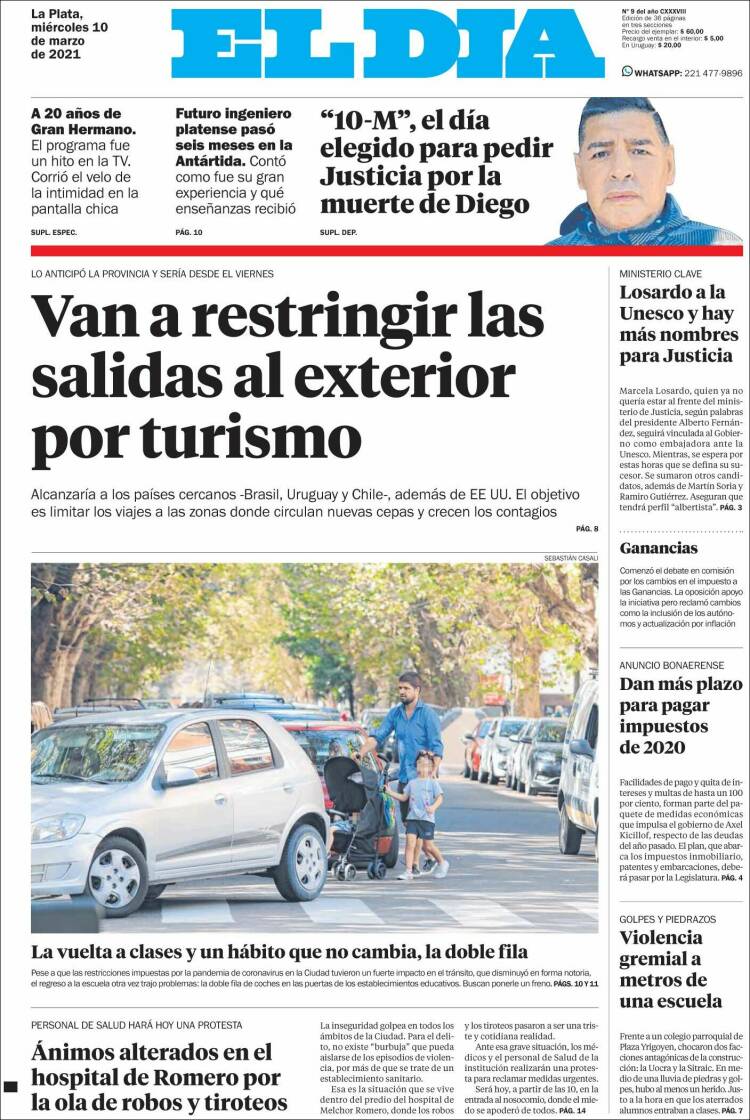 Portada de El Día de la Plata (Argentina)
