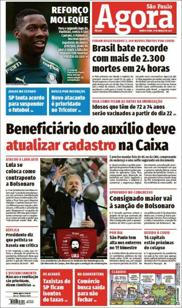 Portada de Jornal Agora (Brasil)