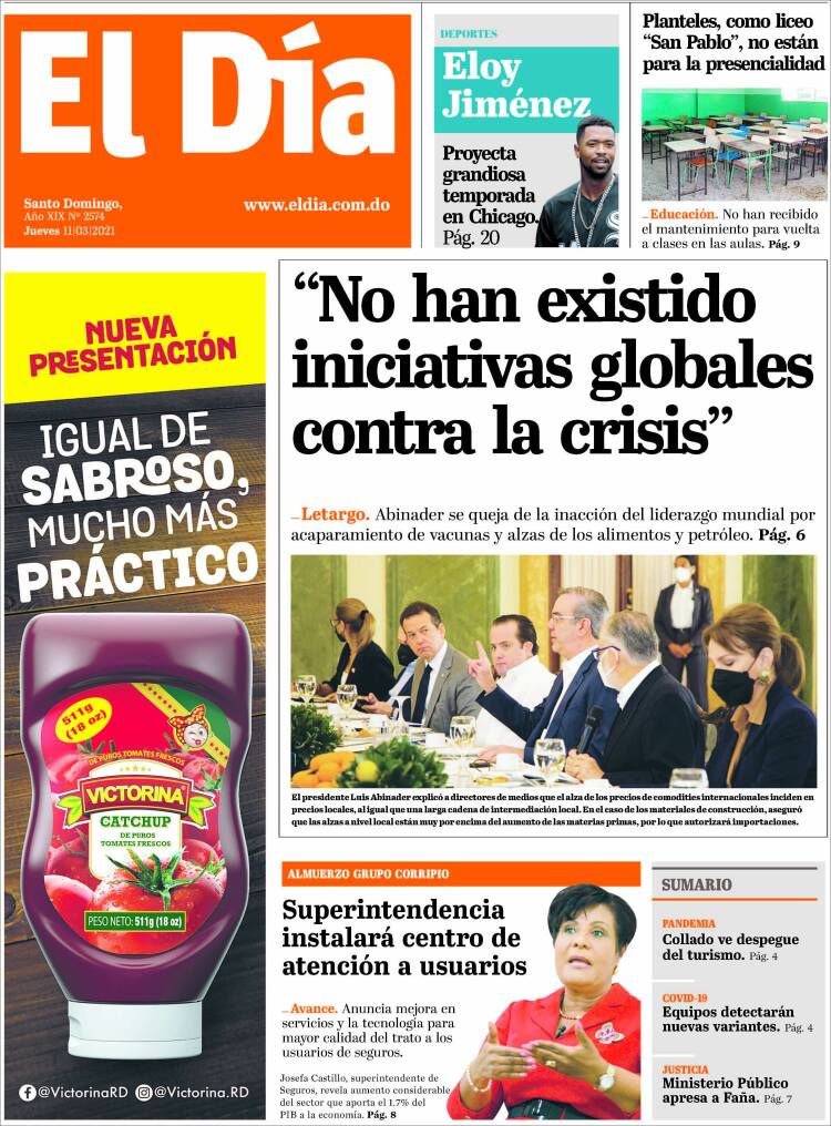 Portada de El Día (R. Dominicana)