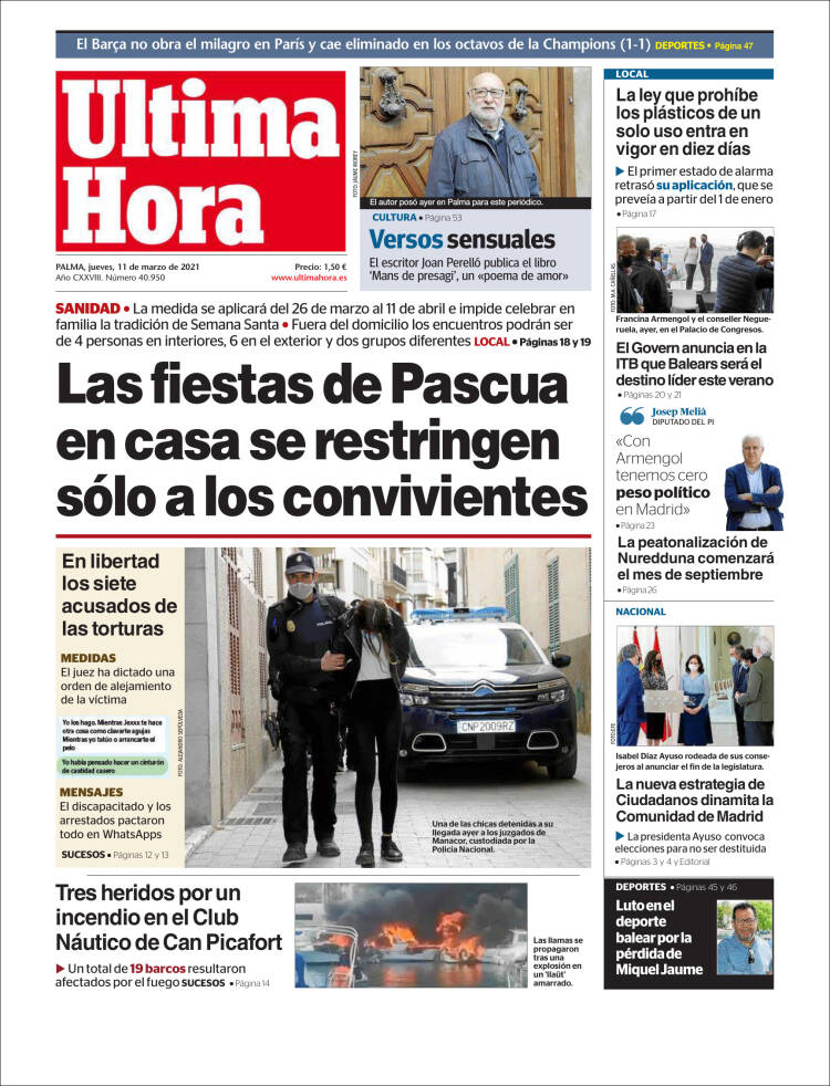 Portada de Última Hora (Espa&ntilde;a)