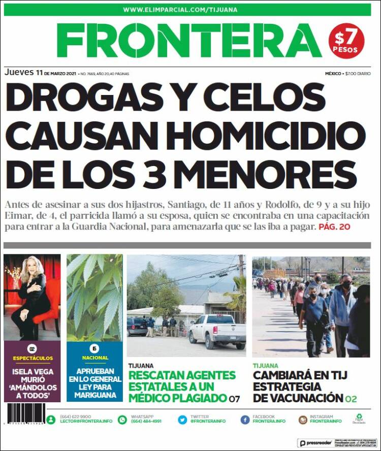 Portada de Frontera (México)