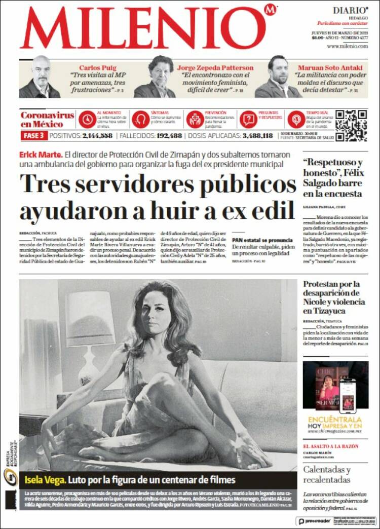 Portada de Milenio de Hidalgo (México)