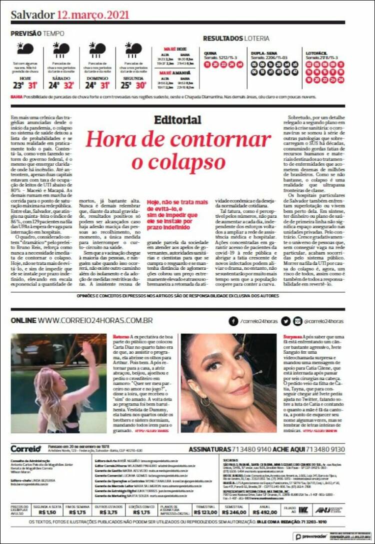 Portada de Correio* (Brasil)