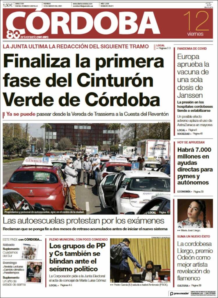 Portada de Diario de Córdoba (España)