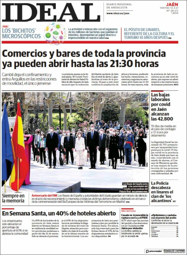 Portada de El Ideal de Jaén (España)