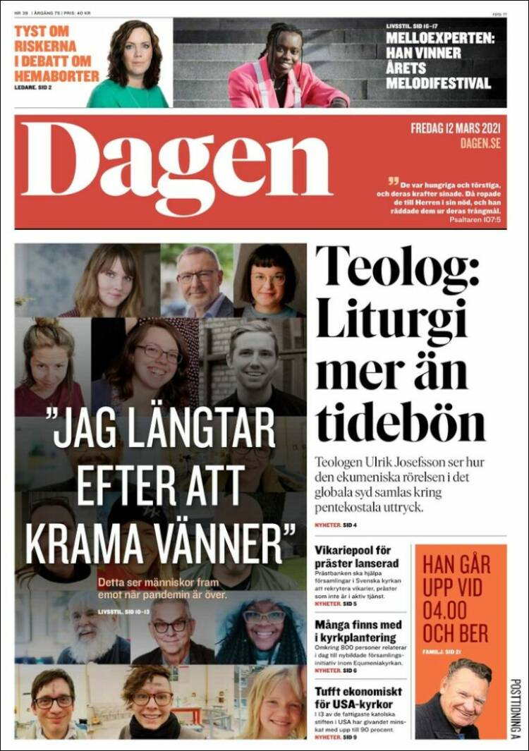 Portada de Dagen (Suecia)