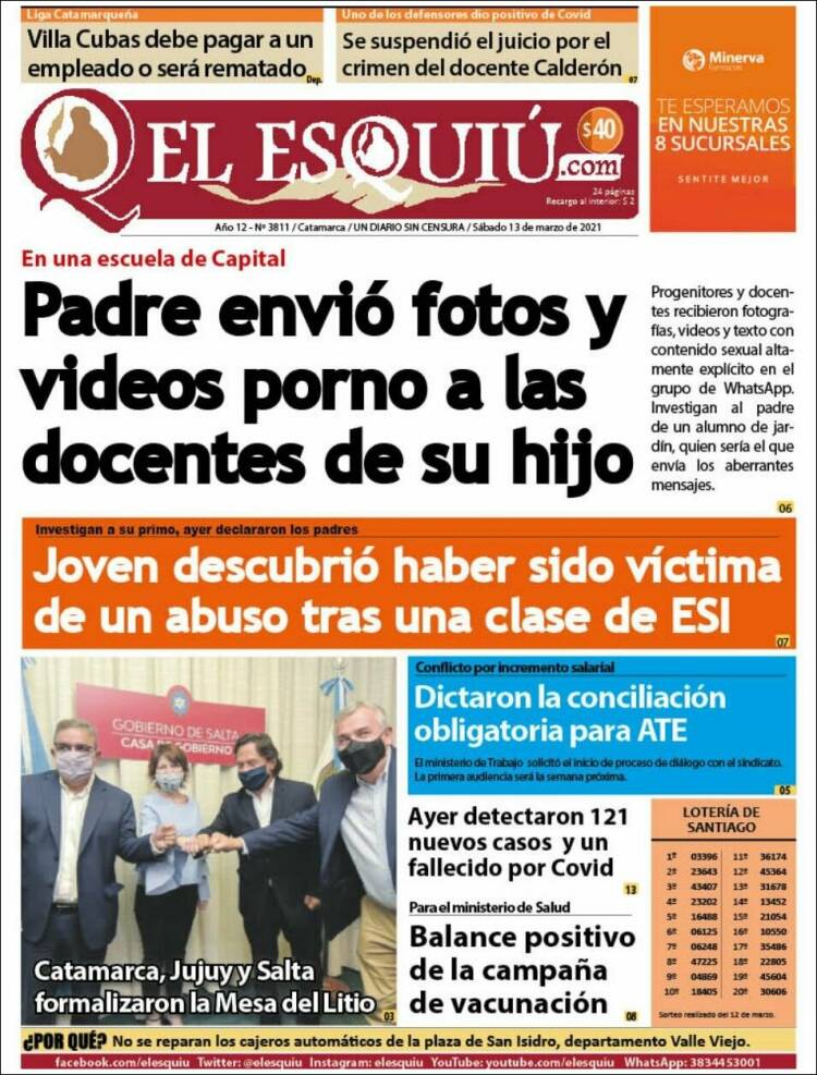 Portada de El Esquiu (Argentina)