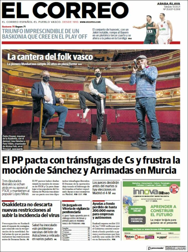 Portada de El Correo - Álava (Espa&ntilde;a)
