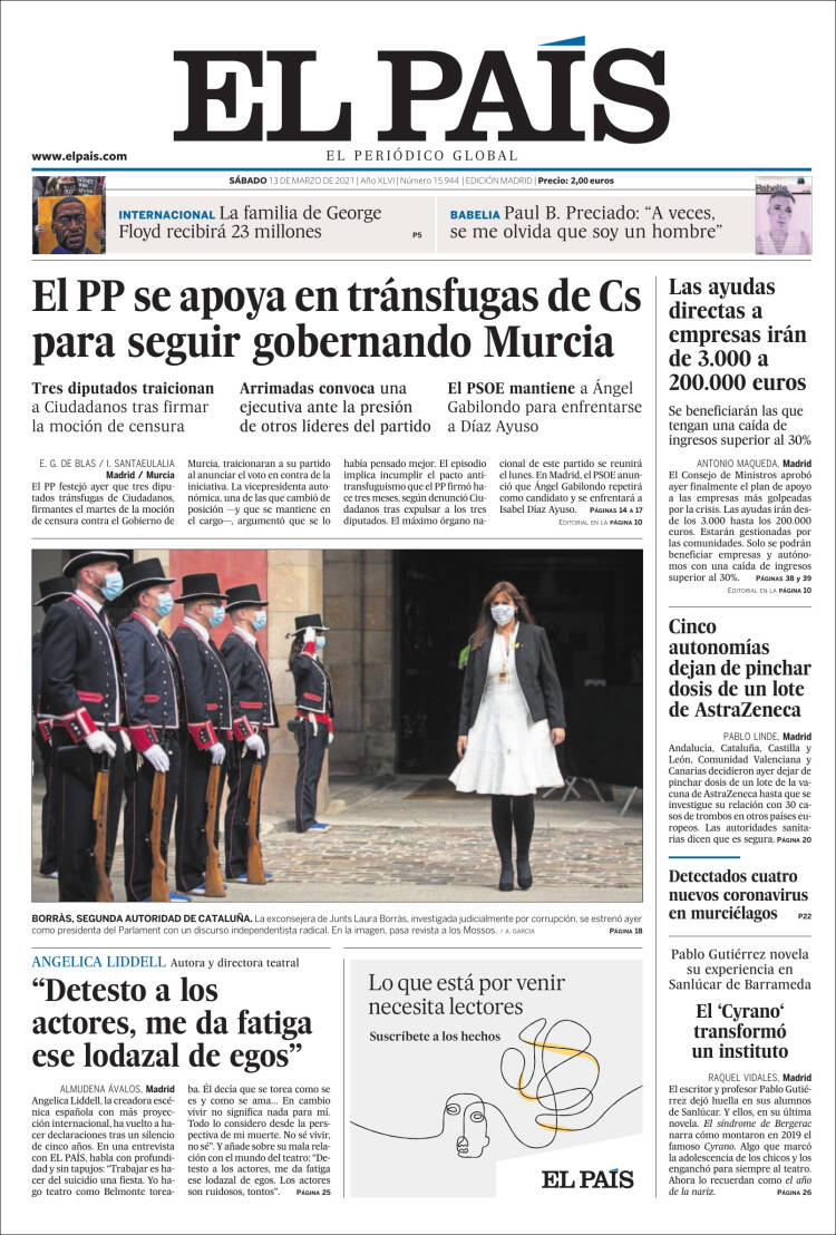 Portada de El País (Espa&ntilde;a)