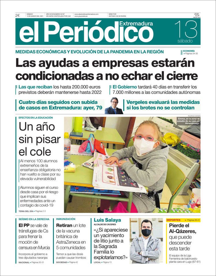Portada de El Periódico de Extremadura (Espa&ntilde;a)