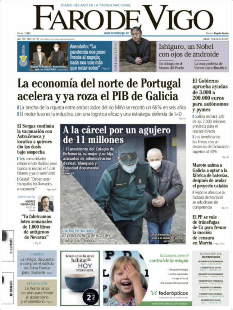 Portada de Faro de Vigo (Espa&ntilde;a)