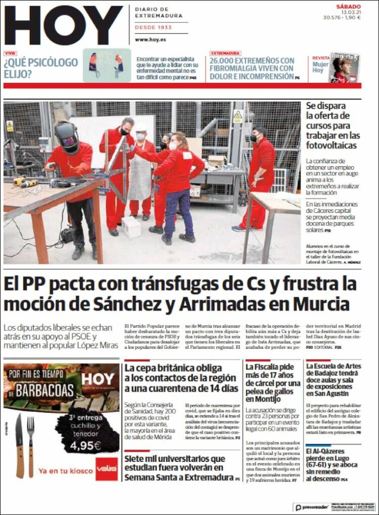 Portada de Hoy - Badajoz (Espa&ntilde;a)