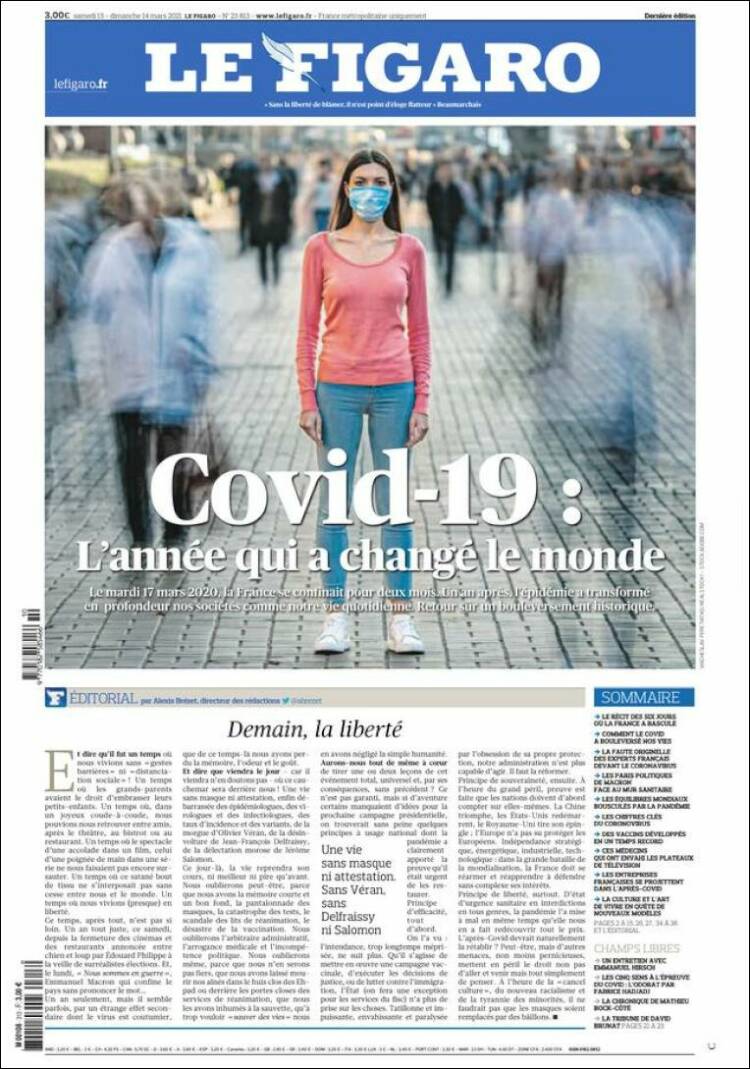 Portada de Le Figaro (Francia)