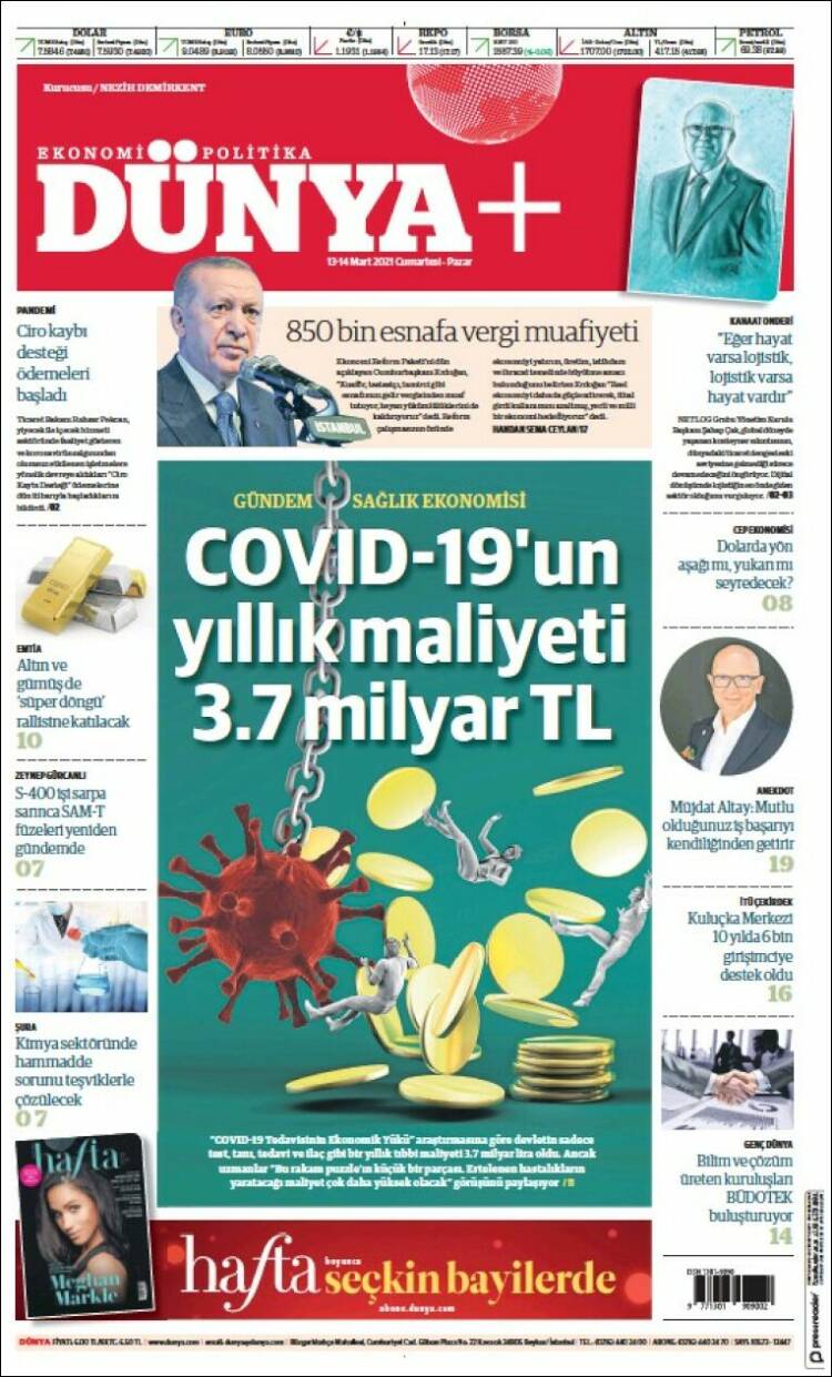 Portada de Dünya (Turqu&iacute;a)