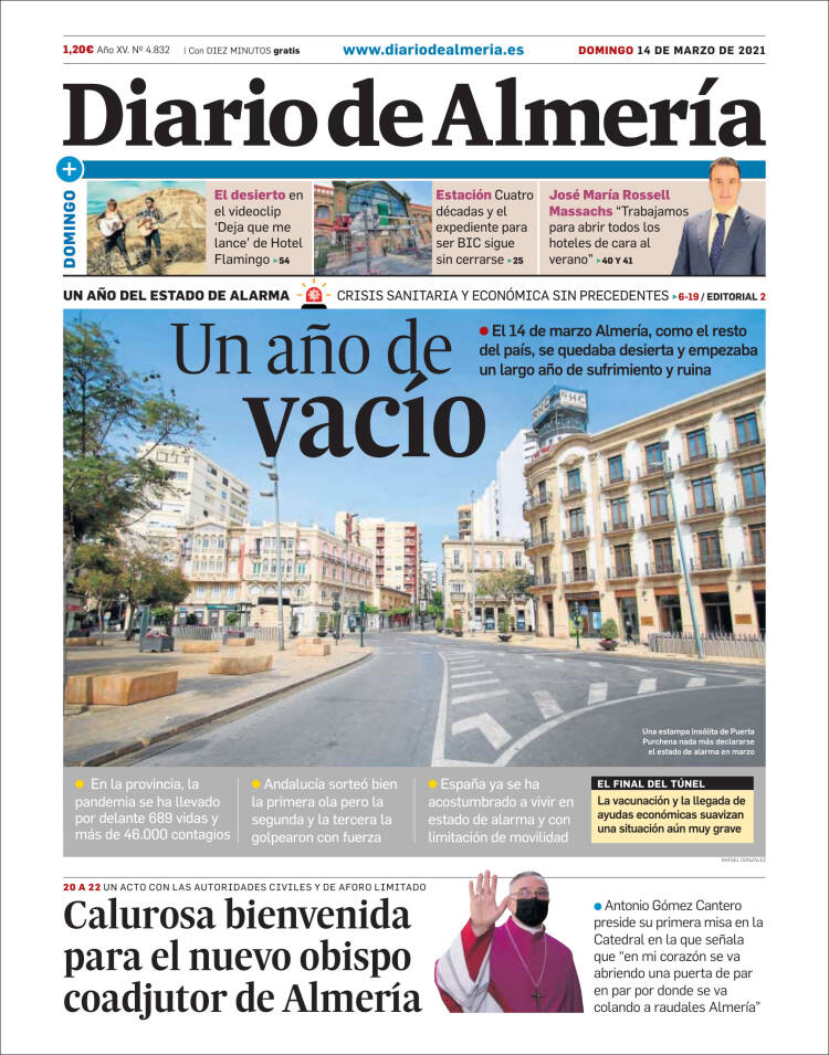 Portada de Diario de Almería (España)