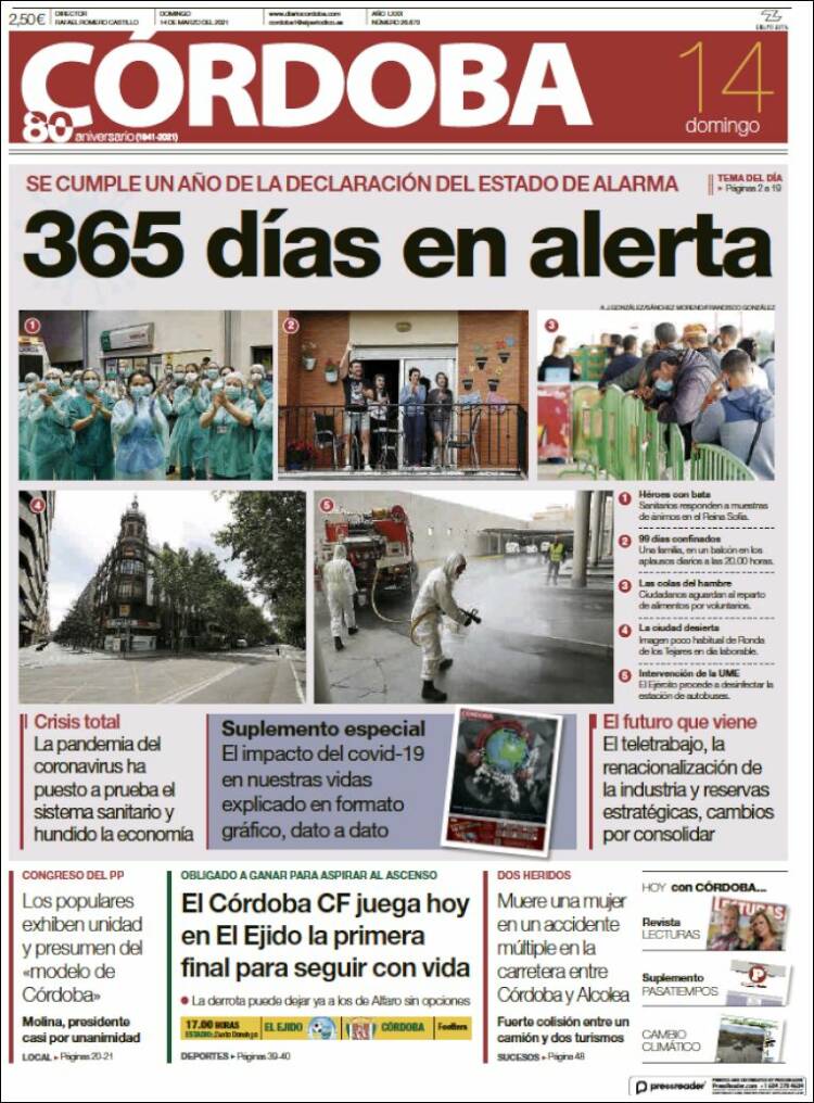 Portada de Diario de Córdoba (España)