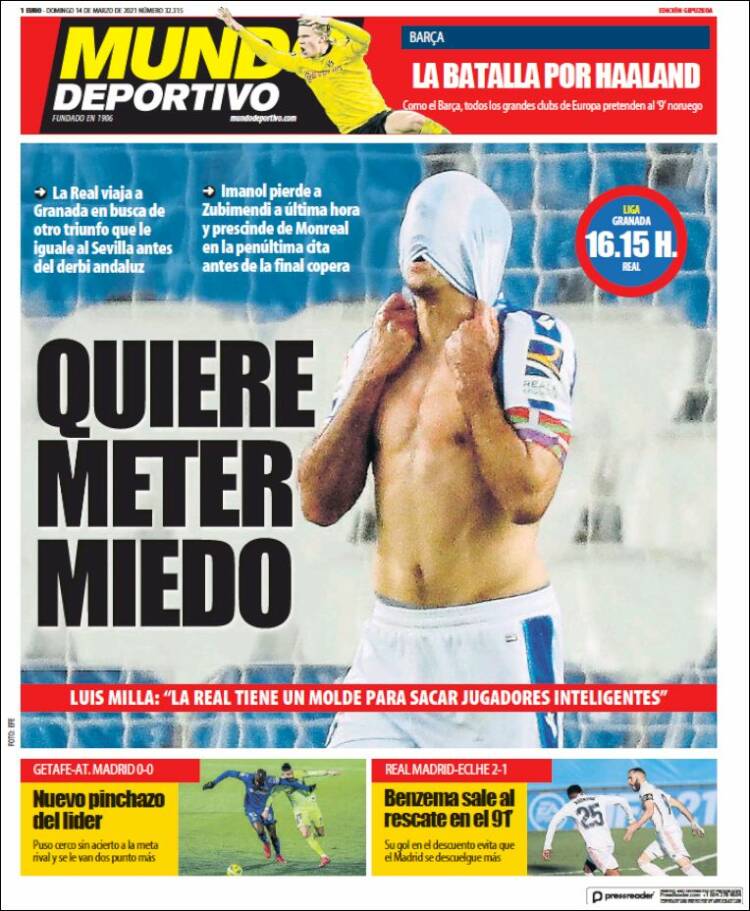 Portada de Mundo Deportivo Gipuzkoa (España)