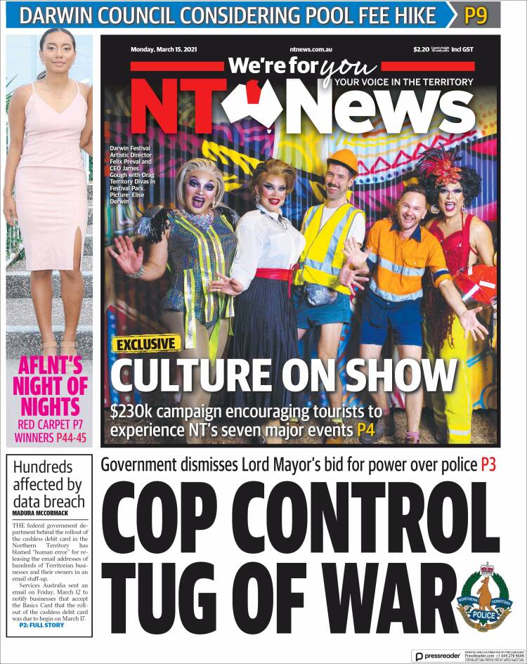 Portada de Northern Territory News (Australia)