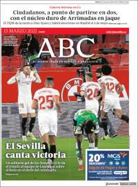 Portada de ABC - Sevilla (España)