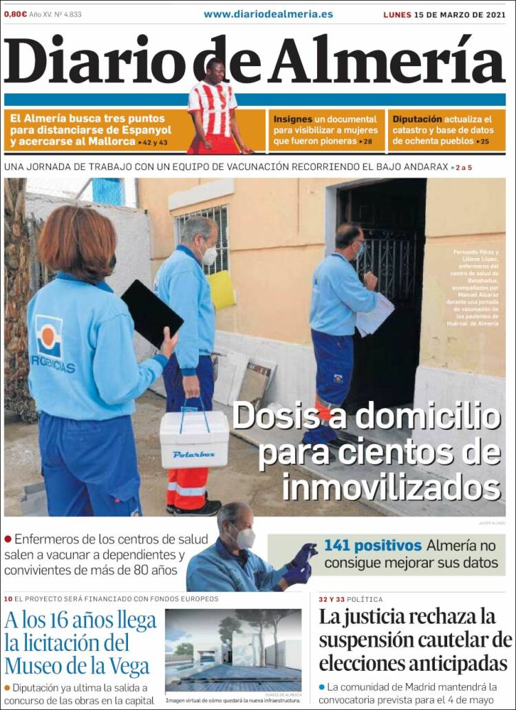 Portada de Diario de Almería (España)