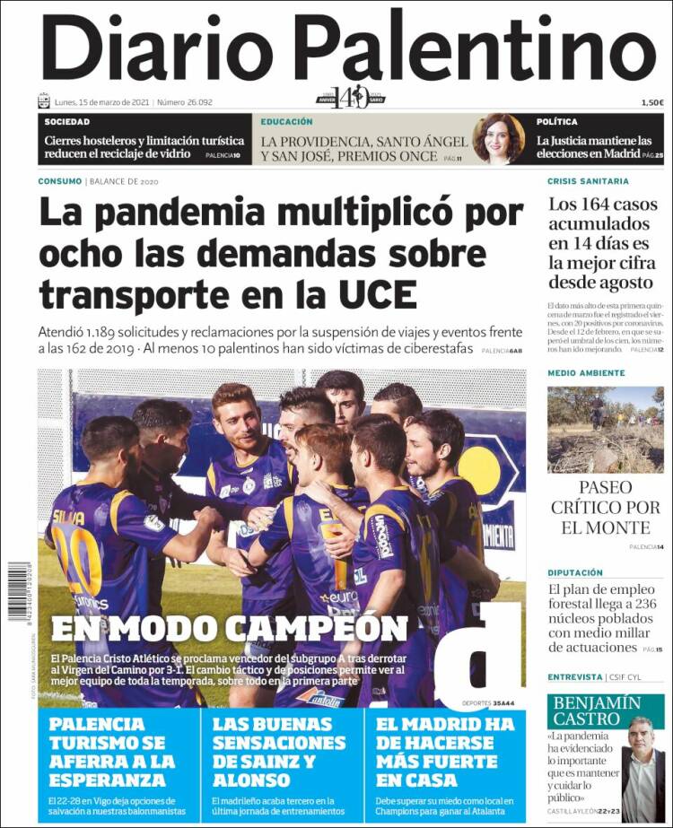 Portada de Diario Palentino (España)