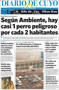 Portada de Diario de Cuyo (Argentina)