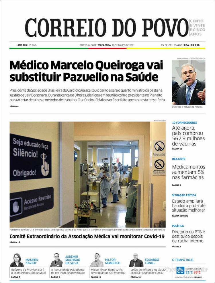 Portada de Correio Do Povo (Brasil)