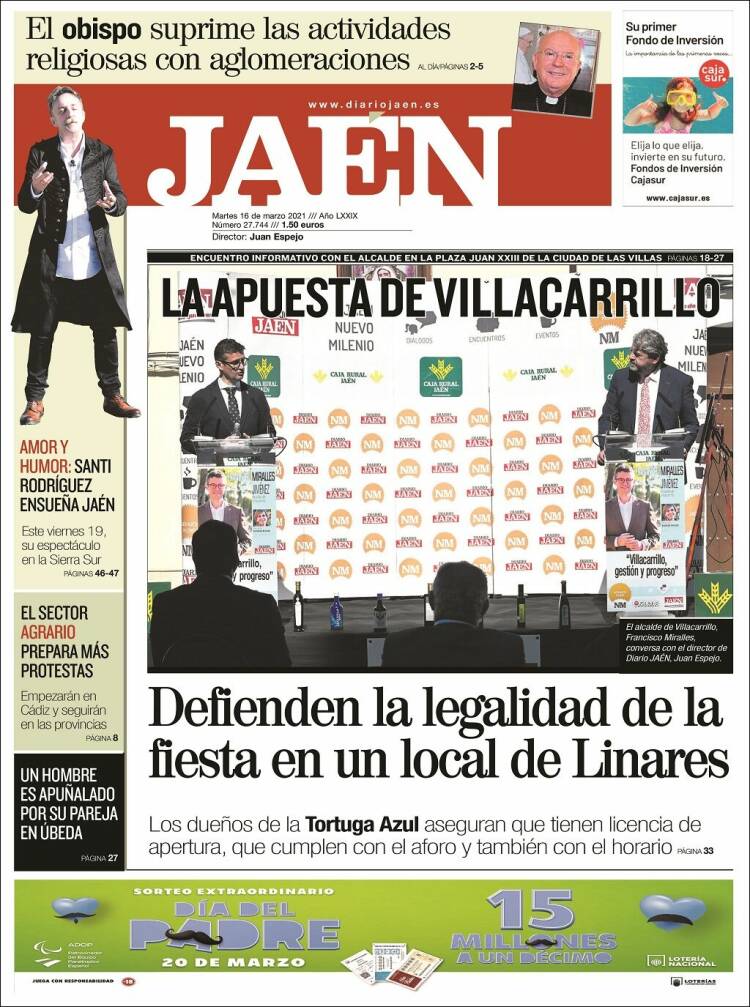 Portada de Diario Jaén (España)